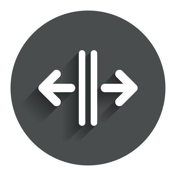 Open the door sign icon. Control in the elevator