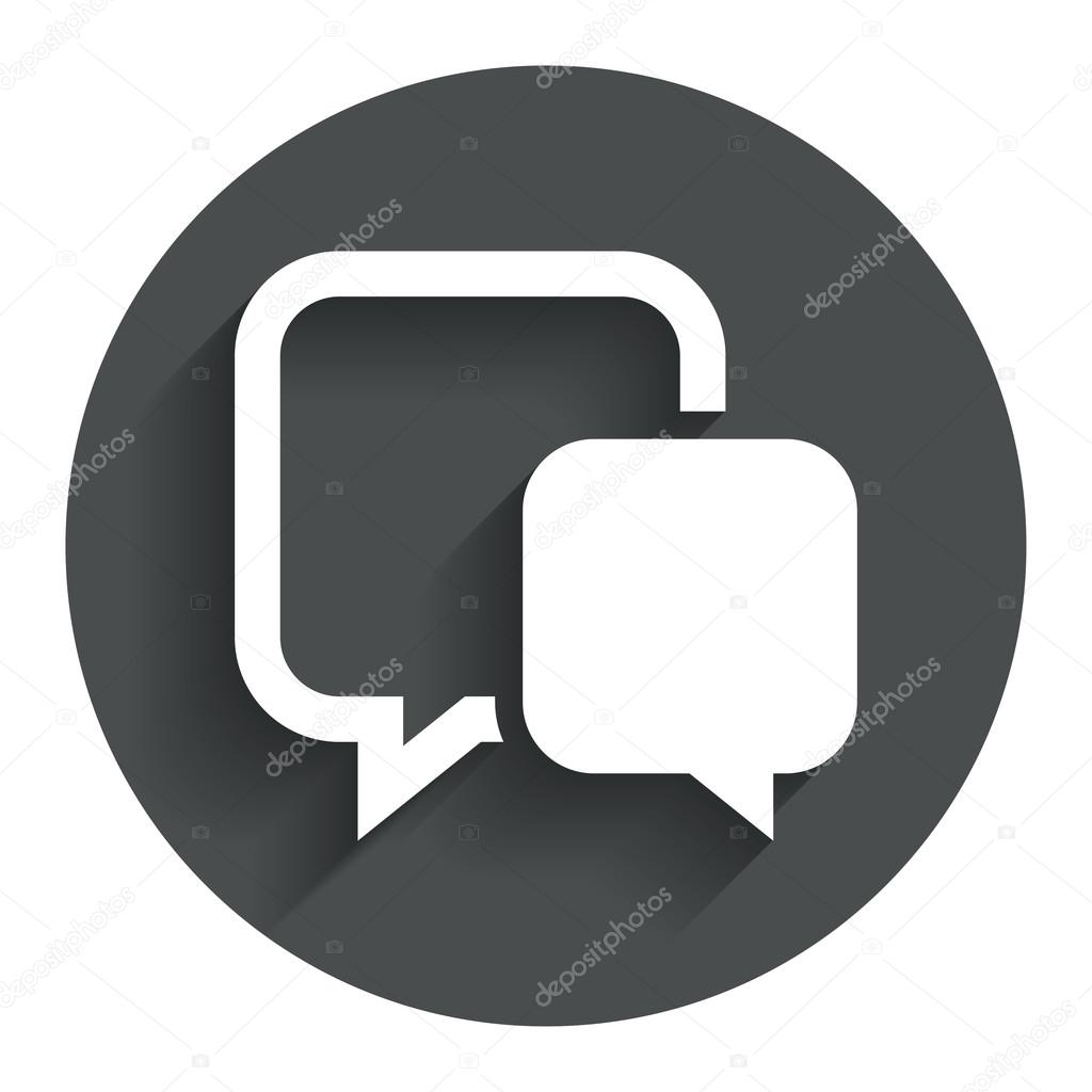 Chat sign icon. Speech bubble symbol.