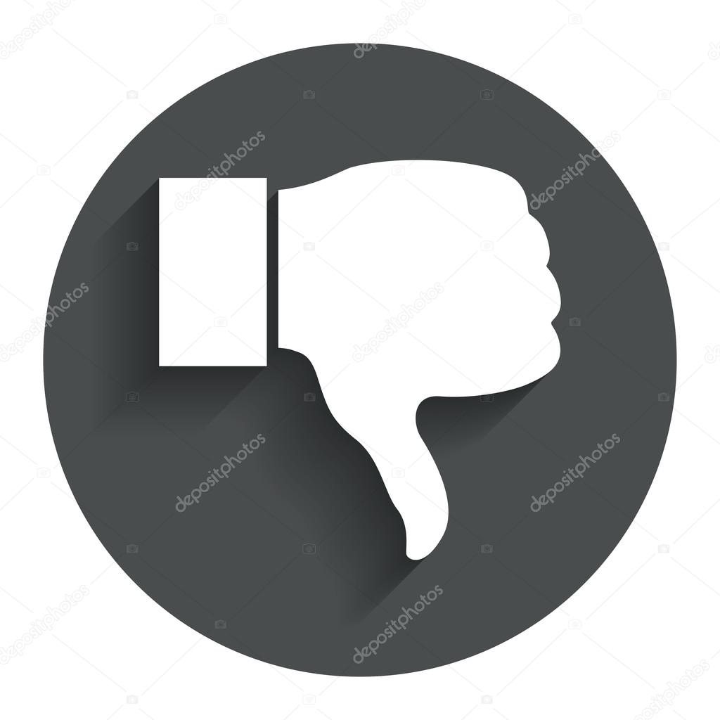 Thumb down icon against and no symbol flat Vector Image