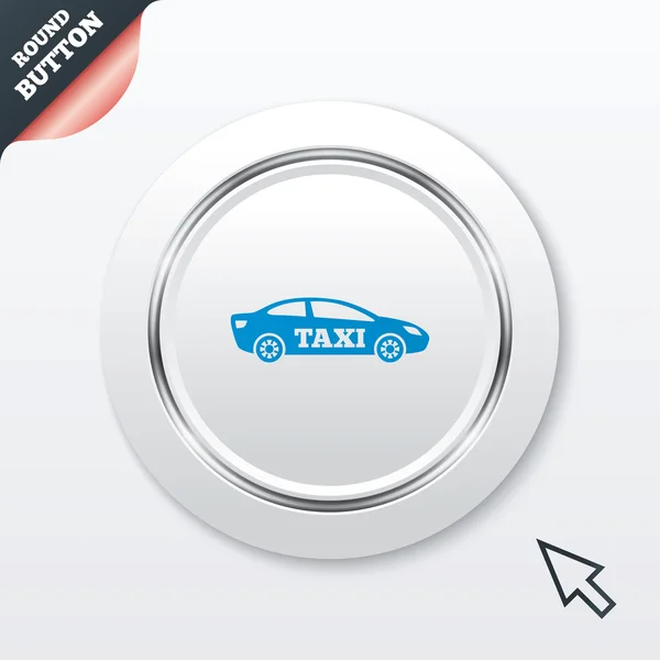 Taxi car sign icon. Sedan saloon symbol. — Stock Vector
