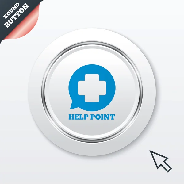 Help point sign icon. Medical cross symbol. — Stock Vector