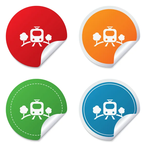 Tunnelbaneservice tecken ikon. Metro tåg symbol. — Stock vektor