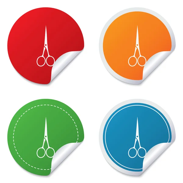 Scissors hairdresser closed icon. Tailor symbol. — Stock Vector