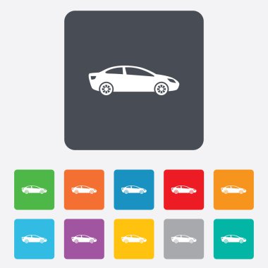 Araba işareti simgesi. Sedan salon sembol.