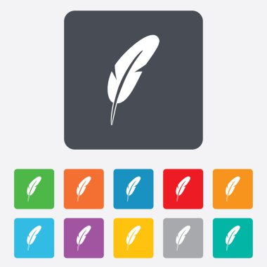 geçiş yumuşatma işareti simgesi. Retro kalem simgesi.