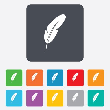 geçiş yumuşatma işareti simgesi. Retro kalem simgesi.