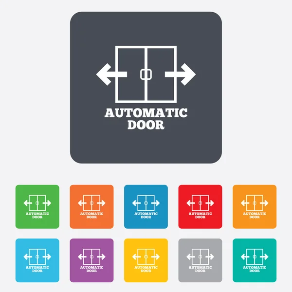 Automatic door sign icon. Auto open symbol. — Stock Vector