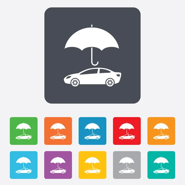 Icona segno assicurazione auto. Simbolo di protezione . — Vettoriale Stock