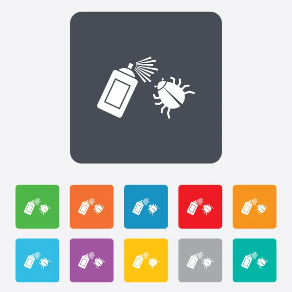 Bug ontsmetting teken pictogram. Begassing symbool. — Stockvector