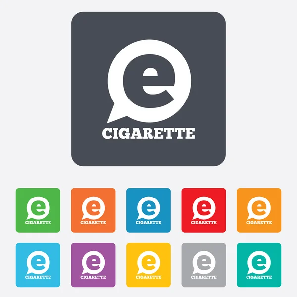 Signo de fumar icono. E-Cigarrillo símbolo . — Archivo Imágenes Vectoriales