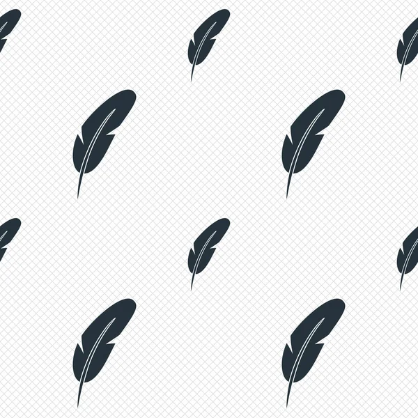Icône de signe de plume. Symbole de stylo rétro . — Image vectorielle