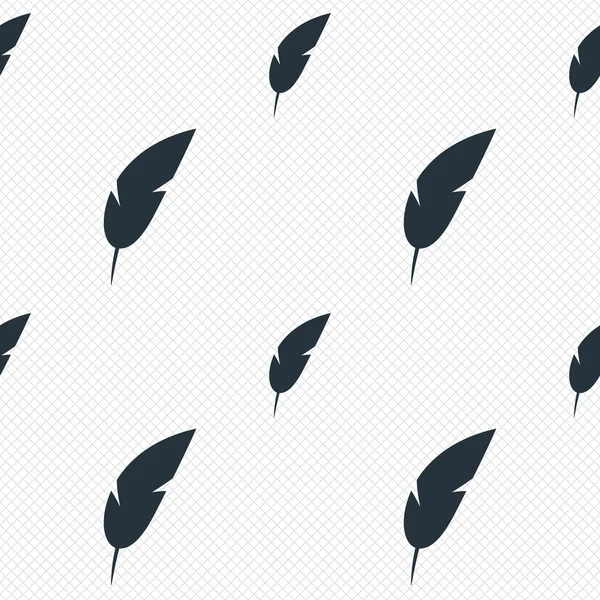 Signo de pluma icono. Pluma retro símbolo . — Vector de stock