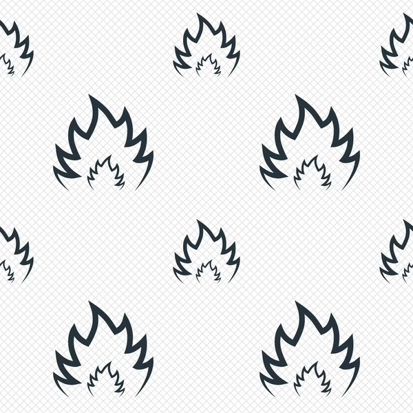 Brand vlam teken pictogram. warmte symbool. — Stockvector