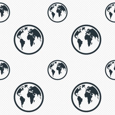 Küre işareti simgesi. Dünya harita Coğrafya sembolü.