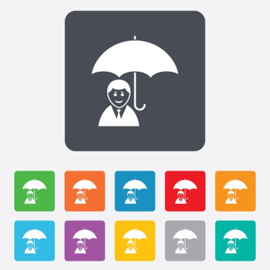 insan sigorta işareti simgesi. kişi simgesi.