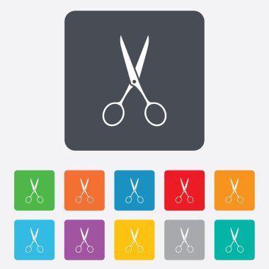 Makas kuaför simgesi. Terzi sembolü.