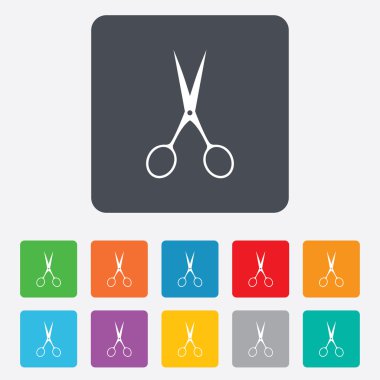 Makas kuaför simgesi. Terzi sembolü.