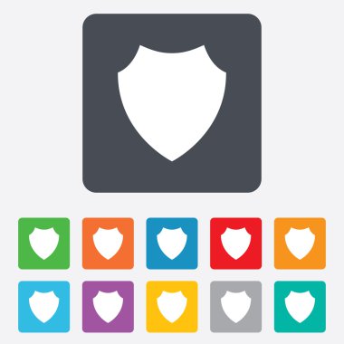 kalkan işareti simgesi. Koruma simgesi.