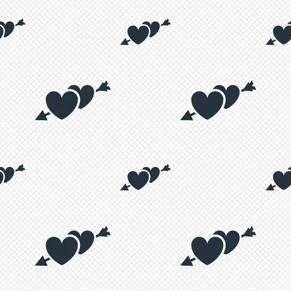 Καρδιές με βέλος εικονίδιο "υπογραφή". σύμβολο αγάπης. — Διανυσματικό Αρχείο