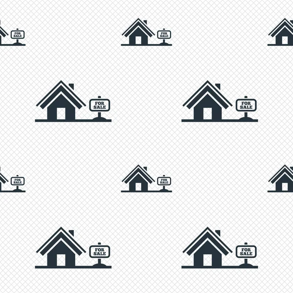 Home sign icon. House for sale. Broker symbol. — Stock Vector