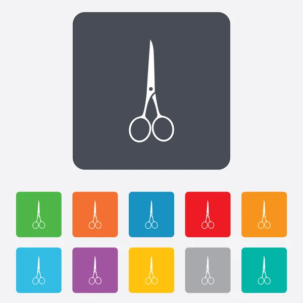 Scissors hairdresser closed icon. Tailor symbol. — Stock Vector