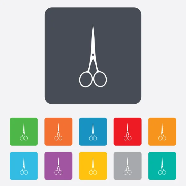 Scissors hairdresser closed icon. Tailor symbol. — Stock Vector