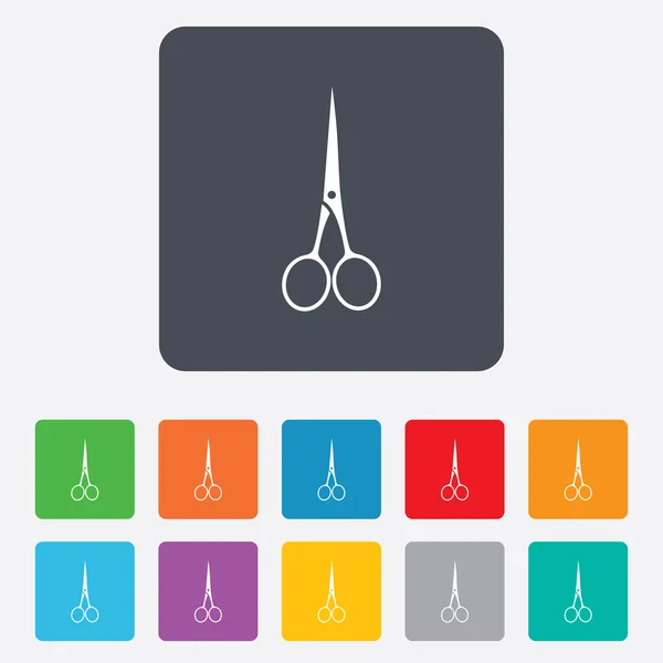 Scissors hairdresser closed icon. Tailor symbol. — Stock Vector