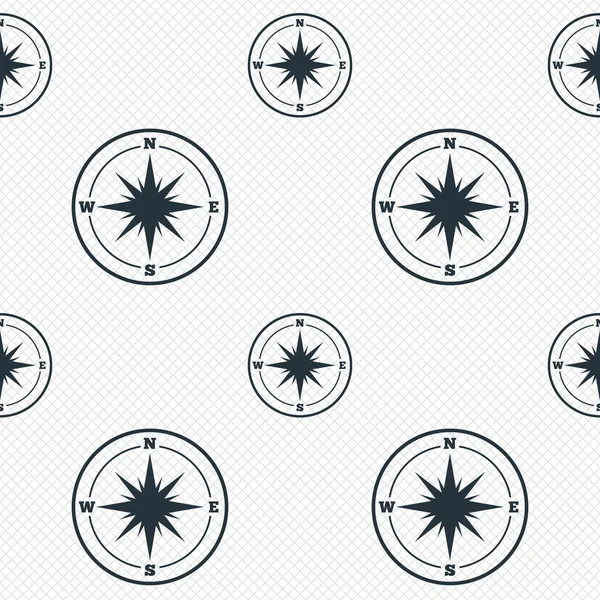 Compass sign icon. Windrose navigation symbol. — Stock Vector