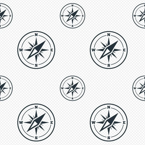 Compass sign icon. Windrose navigation symbol. — Stock Vector