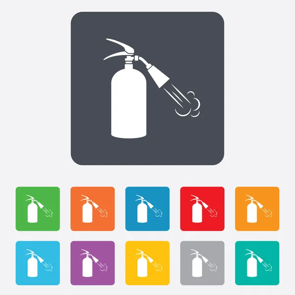 Fire extinguisher sign icon. Fire safety symbol. — Stock Vector