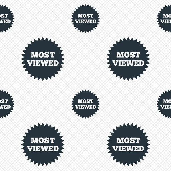 Most viewed sign icon. Most watched symbol. — Stock Vector