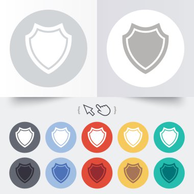 kalkan işareti simgesi. Koruma simgesi.