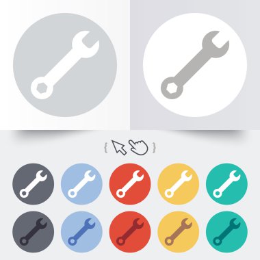 İngiliz anahtarı anahtar işareti simgesi. servis aracı simgesi.