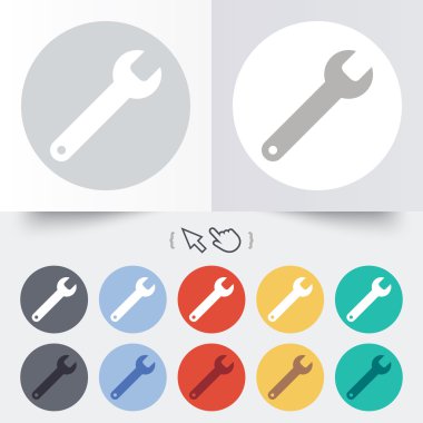 İngiliz anahtarı anahtar işareti simgesi. servis aracı simgesi.