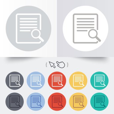 Dosya işareti simgesini arayın. belgede bul.