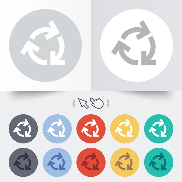 Recycling teken pictogram. hergebruik of verminderen van symbool. — Stockvector