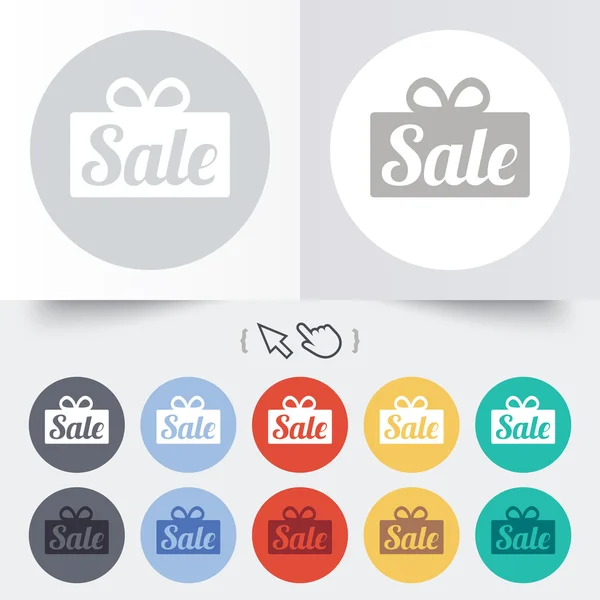 Försäljning gåva tecken ikon. Specialerbjudande symbol. — Stock vektor