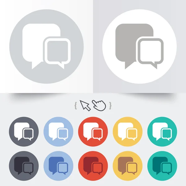 Chat sign icon. Speech bubbles symbol. — Stock Vector