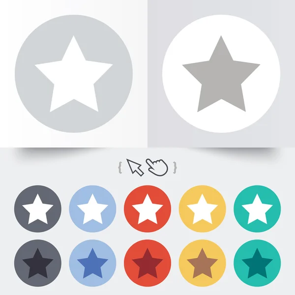 Stjärntecken-ikonen. favorit-knappen. navigering — Stock vektor