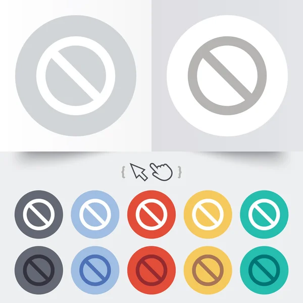 Stoppskylt ikon. förbud symbol. — Stock vektor