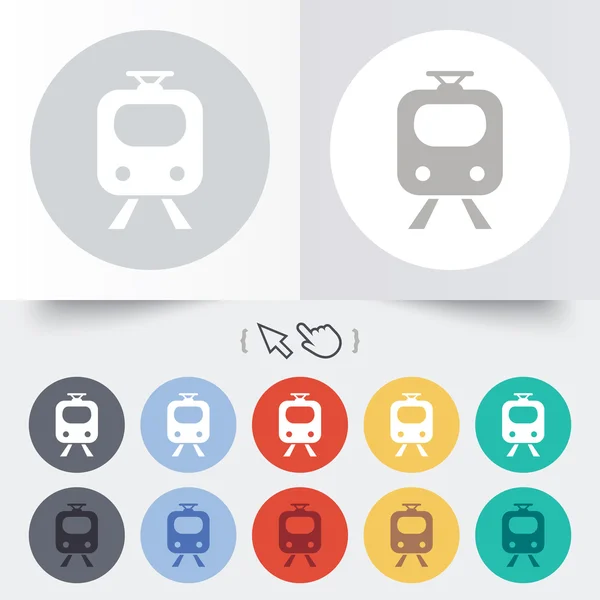 Metro teken pictogram. trein, metro symbool. — Stockvector