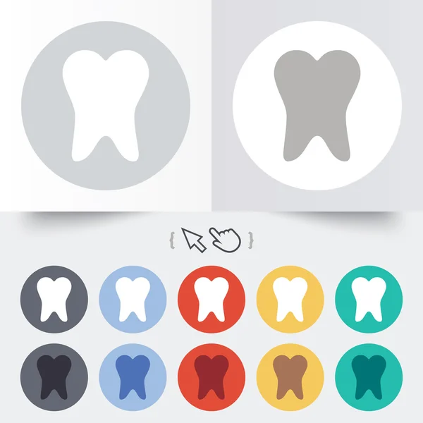 牙齿标志图标。牙科符号. — 图库矢量图片