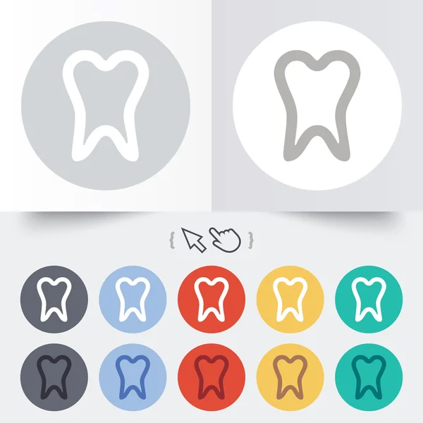 Tooth sign icon. Dental care symbol. — Stock Vector