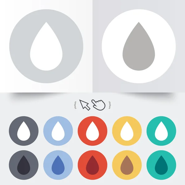 Water drop teken pictogram. scheur symbool. — Stockvector