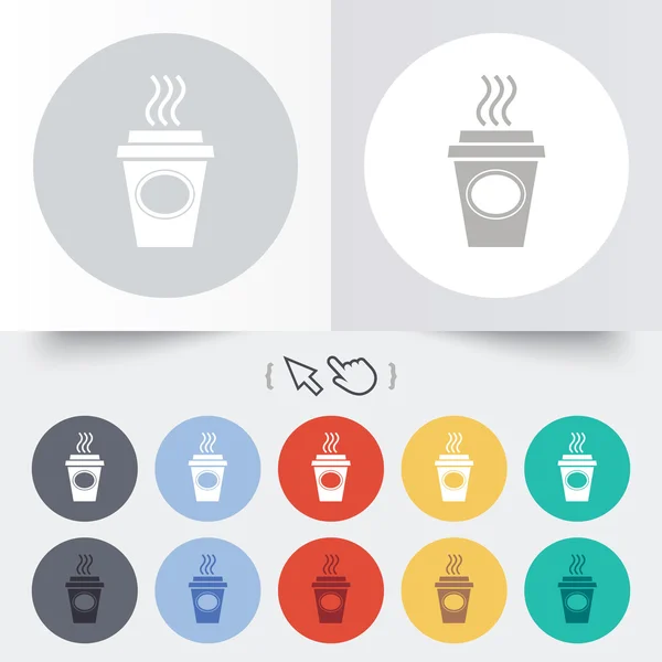 Take a Coffee sign icon. Hot Coffee cup. — Stock Vector