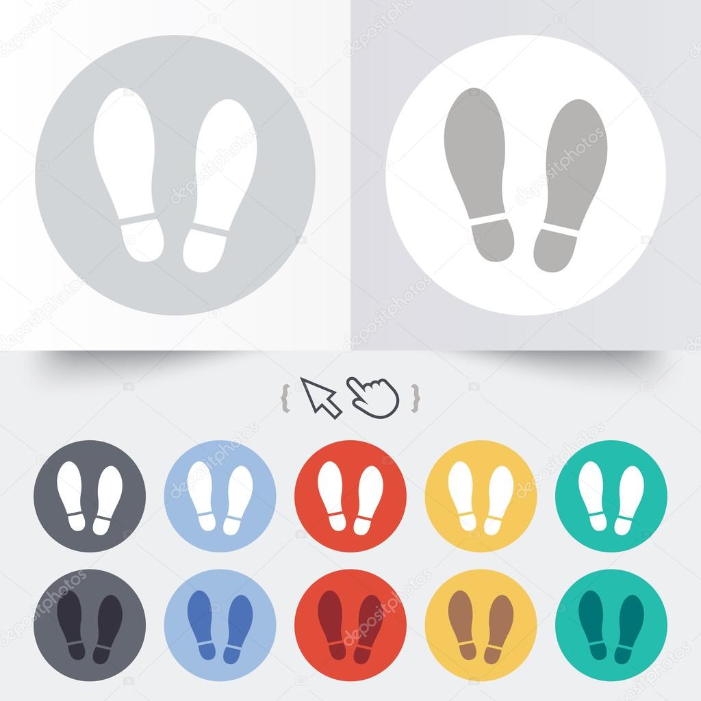 Imprint shoes sign icon. Shoe print symbol