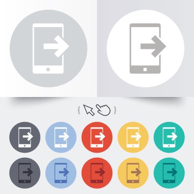 outcoming çağrı işareti simgesi. akıllı telefon simgesi.