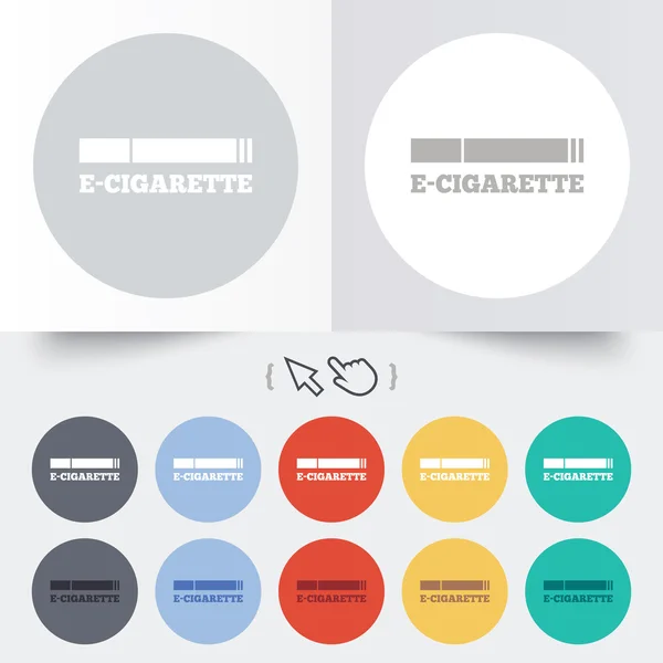 Icône de signe fumeur. E-Cigarette symbole . — Image vectorielle
