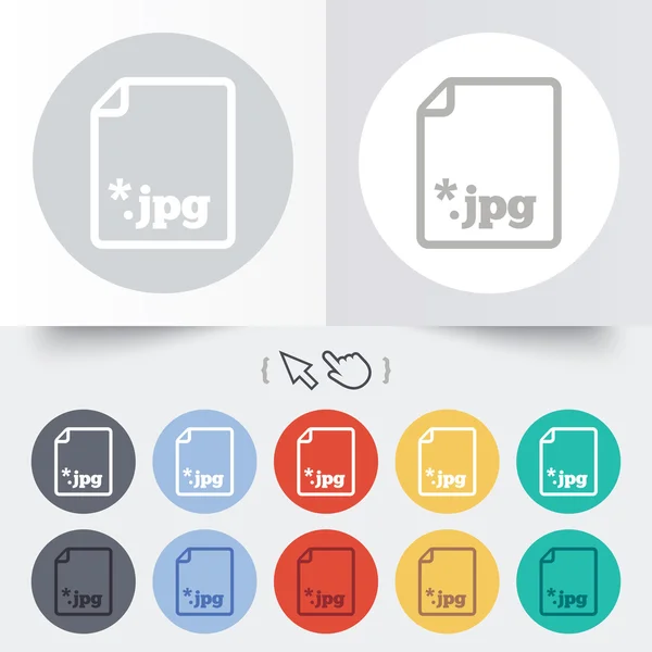 Arquivo ícone de sinal JPG. Baixar arquivo de imagem . — Vetor de Stock