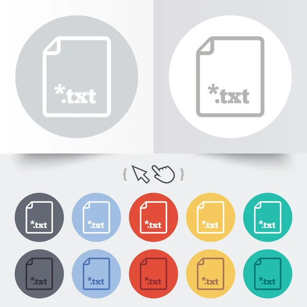 Textdatei-Symbol. txt doc button herunterladen. — Stockvektor